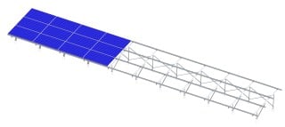 Alumsolar aluminum ground solar mounting structure